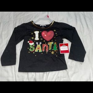 I love Santa Long Sleeve T Shirt Sz 18 months